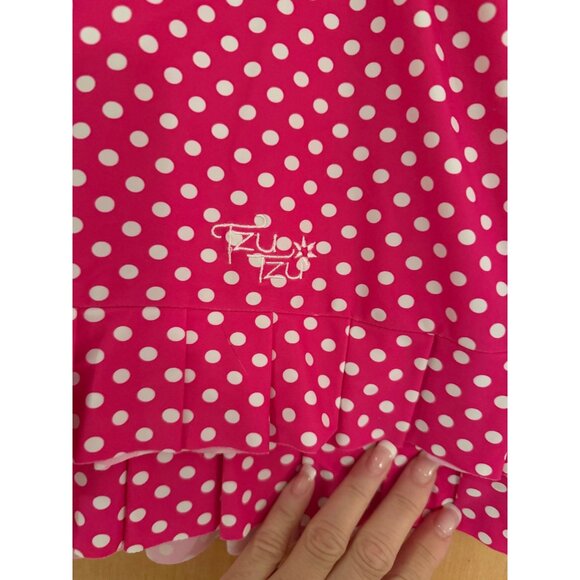 Tzu Tzu Womens Size Medium Pink White Polka Dot Pull On Athletic Skort - Picture 6 of 10